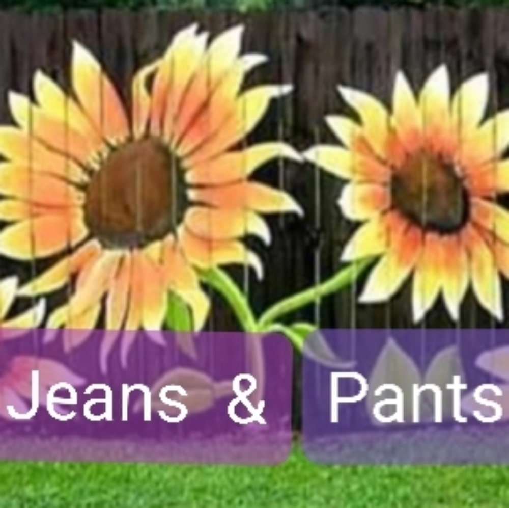 Below are pants and shorts for sale